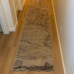Ruggable Vintage Nautical Map Runner Rug 2.5 x 10
